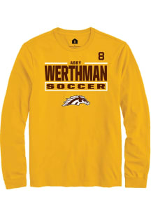 Abby Werthman Western Michigan Broncos Gold NIL Stacked Box Long Sleeve Player T Shirt