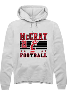 CJ McCray Cincinnati Bearcats Mens White Football NIL Striped Player Hood