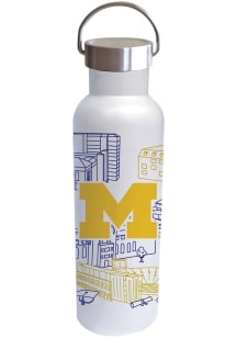 Michigan Wolverines 26oz Campus Voda Stainless Steel Bottle - White