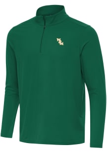 Antigua William & Mary Tribe Mens Green Intent Long Sleeve Qtr Zip Pullover