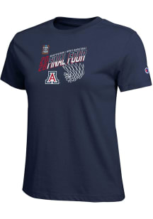 Champion Arizona Wildcats Womens Navy Blue MBB Final Four 2026 Core Short Sleeve T-Shirt