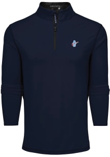 Greyson Chicago Cubs Mens Navy Blue Tate Long Sleeve Qtr Zip Pullover