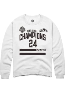 Garrett Szydlowski Western Michigan Broncos Mens White NIL 2025 National Champions Shirzee Player..