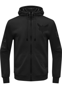 Pro Standard Charlotte Hornets Mens Black Triple Black Long Sleeve Zip Fashion