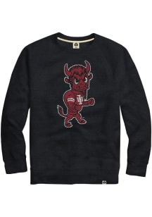 Rally Indiana Hoosiers Mens Black Triblend Vintage Logo Long Sleeve Fashion Sweatshirt