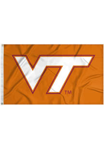 Virginia Tech Hokies LOGO Silk Screen Grommet Flag - Orange