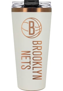 Brooklyn Nets 32oz Big Slim Stainless Steel Tumbler - White