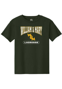 Summit Sportswear William & Mary Tribe Youth Green Lacrosse Short Sleeve T-Shirt