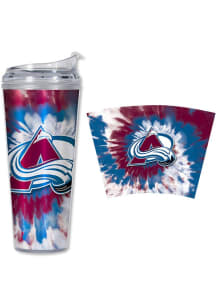 Colorado Avalanche Tie Dye 24oz Tumbler - Burgundy