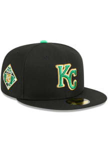 New Era Kansas City Royals Mens Black 2026 St Patrick's Day 59FIFTY Fitted Hat