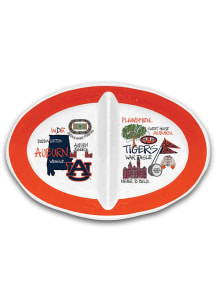 Auburn Tigers 16.5" x 11.25" 2-Section Campus Icons Serving Tray