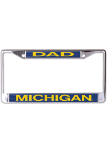 Michigan Wolverines Dad License Plate Frame - Blue