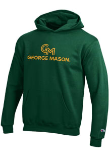 Champion George Mason University Youth Green Powerblend Long Sleeve Hoodie