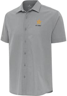 Antigua Army Mens Ash Activate Short Sleeve Dress Shirt