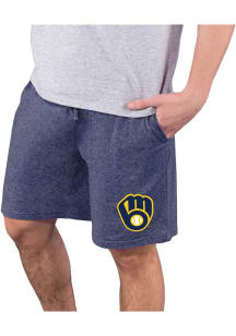 Concepts Sport Milwaukee Brewers Mens Navy Blue Quest Shorts