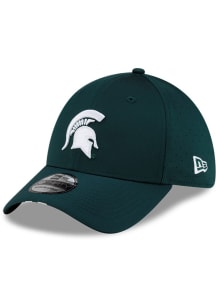 New Era Michigan State Spartans Mens Green Silicone Patch Featherweight Poly 39THIRTY Flex Hat