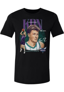 Kon Knueppel Charlotte Hornets Black Dual Short Sleeve Fashion Player T Shirt