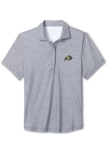 Johnnie O Colorado Buffaloes Womens Black Maxine Short Sleeve Polo Shirt