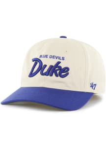 47 Duke Blue Devils Mens Natural Crosstown Two Tone Franchise LS Fitted Hat