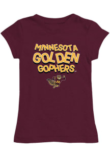 Vive La Fete Minnesota Golden Gophers Girls Maroon Lexie Short Sleeve Tee
