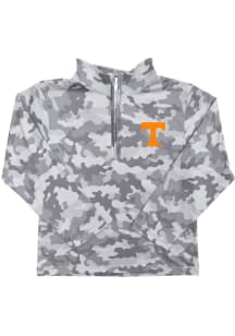 Vive La Fete Tennessee Volunteers Toddler Grey Camo Long Sleeve Qtr Zip