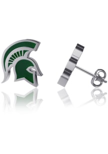 Michigan State Spartans Enamel Stud Womens Earrings