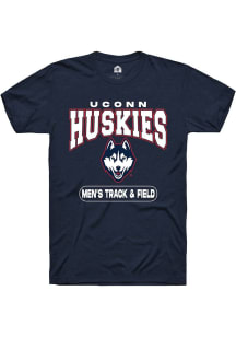Summit Sportswear UConn Huskies Navy Blue Men's Track & Field Short Sleeve T Shirt