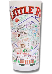 Little Rock Frosted Pint Glass - White