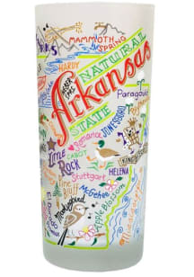 Arkansas Frosted Pint Glass - White