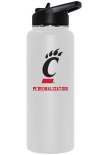 Cincinnati Bearcats Personalized 34oz Quencher Stainless Steel Bottle - White
