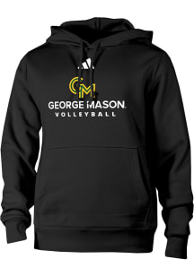 Adidas George Mason University Mens Black Fleece Hood Long Sleeve Hoodie