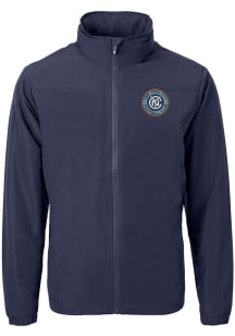 Cutter and Buck New York City FC Mens Navy Blue Charter Eco Big and Tall Light Weight Jacket