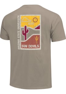 Arizona State Sun Devils White Minimal Desert Short Sleeve T Shirt