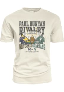 Blue 84 Michigan State Spartans Ivory Football vs Michigan Wolverines Short Sleeve T Shirt