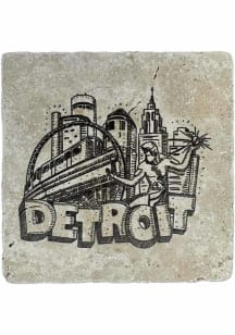 Detroit Cityscape Coaster - Black