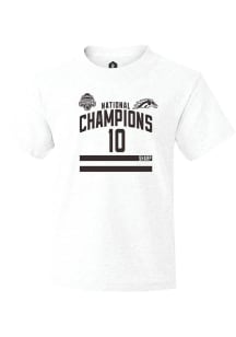 Zack Sharp Western Michigan Broncos Youth White NIL 2025 National Champions Shirzee Player Tee