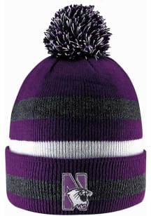 LogoFit Northwestern Wildcats Dark Grey Primetime Mens Knit Hat