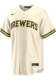 Milwaukee Brewers Mens Nike Replica Home Jersey - White