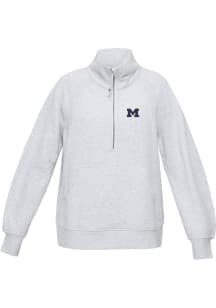 lululemon Michigan Wolverines Womens Grey Scuba Funnel Long Qtr Zip