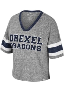 Colosseum Drexel Dragons Womens Grey Grimmerie Short Sleeve T-Shirt