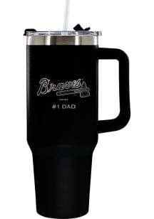 The Memory Company Atlanta Braves Dad 40oz Stainless Steel Tumbler - Black