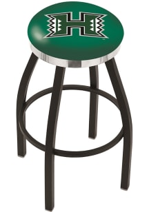 Hawaii Warriors Chrome Seat Pub Stool - Black