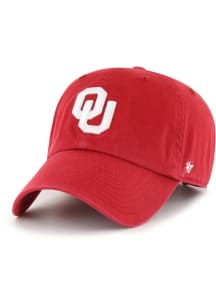 47 Oklahoma Sooners Clean Up Adjustable Hat - Crimson