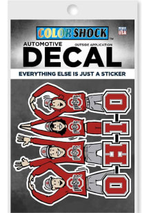 Ohio State Buckeyes O-H-I-O Arms Auto Decal - Red