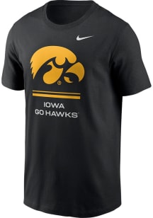 Nike Iowa Hawkeyes Black DriFit Sideline Practice Short Sleeve T Shirt