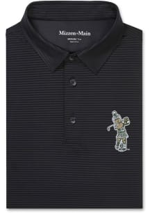 Mizzen+Main Michigan State Spartans Mens Black Copa Short Sleeve Fashion Polo