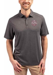 Cutter and Buck Indiana Hoosiers Mens Black 2025 CFP National Champions Forge Recycled Short Sleev..