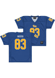 Dylan Wester  Campus Ink Pitt Panthers Blue NIL Football Jersey