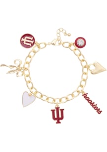 Indiana Hoosiers Enamel Icons Charm Womens Bracelet