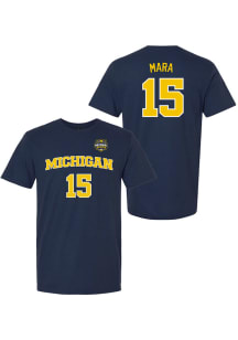 Aday Mara Michigan Wolverines Navy Blue National Champions Name and Number Short Sleeve Player T S..